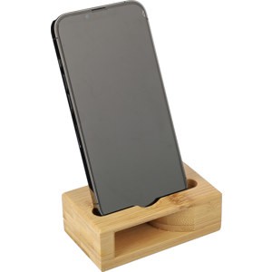 An image of Logo Bamboo sound amplifier phone stand