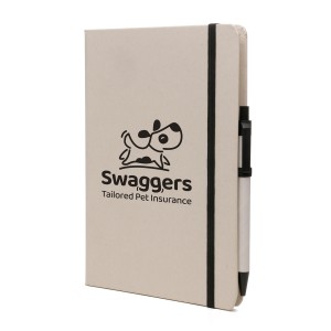 An image of Recycled Milk Carton Notebook & Pen A5