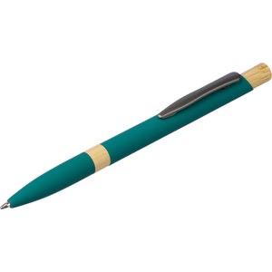 An image of Recycled Aluminium Ballpen With Bamboo Accents