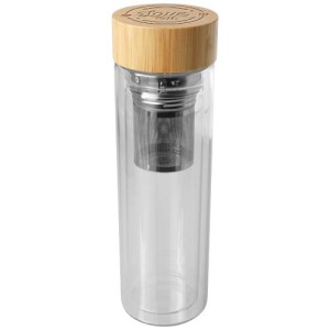 An image of Advertising Bailey 400 Ml Borsilicate Glass Infuser Bottle With Bamboo Lid