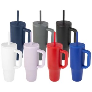 An image of Brady 900 Ml Recycled Insulated Tumbler With Straw