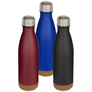 An image of Marketing Cove 500 Ml Vacuum Steel Water Bottle With Cork Details