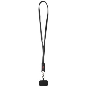 An image of Franz Recycled Plastic Smartphone Lanyard 5-in-1 Cable