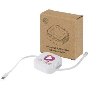 An image of Gloas 5-in-1 Recycled Retractable Data Fast Charge Cable With Tool Kit