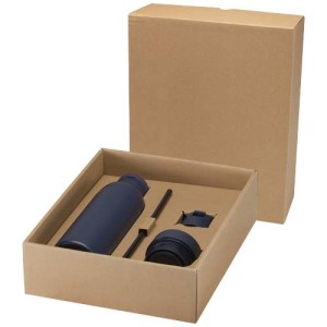 An image of Illuminate 650 Ml RCS Recycled Steel Vacuum Water Bottle With 3-piece Lid Set