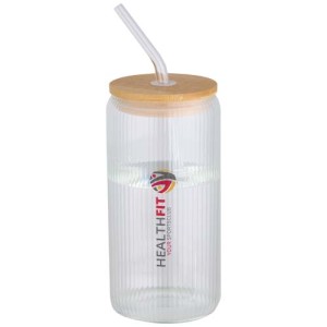 An image of Mirage 500 Ml Single-walled Borosilicate Glass Jar With Bamboo Lid