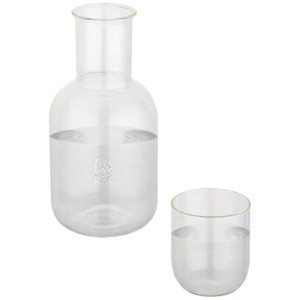 An image of Amelie Glass Carafe And Cup Set With Matt Finish