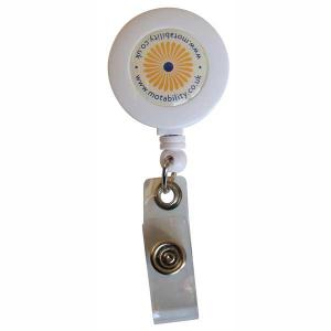 An image of White Branded 32mm Belt Clip Pull Reel