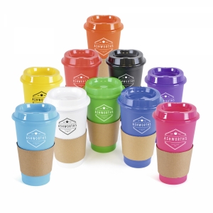 An image of Take Out Paper Sleeve Coffee Mug 500ml