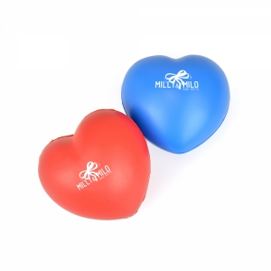 An image of Printed Heart Shaped Stress Toy - Sample