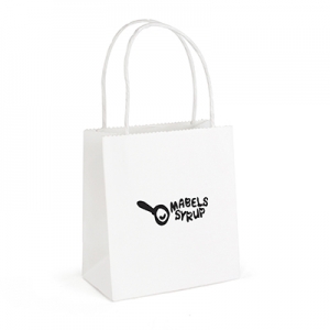 An image of Brunswick White Small Paper Bag 155x140x80mm