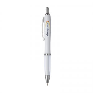 An image of Logo Athos White Pen with Colour Grip