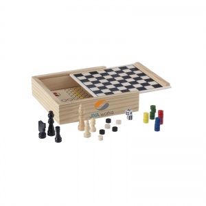 An image of WoodGame 5-in-1 game set - Sample