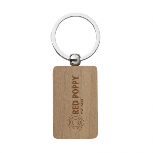 An image of Beechwood Rectangular Keyring