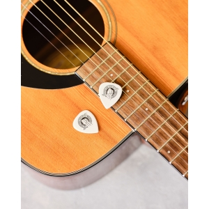 An image of White Corporate Plectrum - Sample