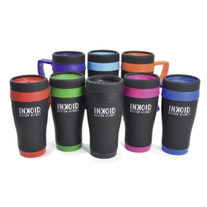 An image of Oregon Matt Black Travel Mug 450ml 